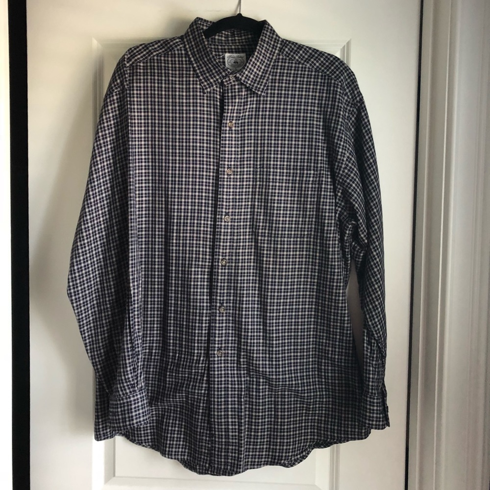 MENS Brooks Brothers Navy & Khaki Shirt